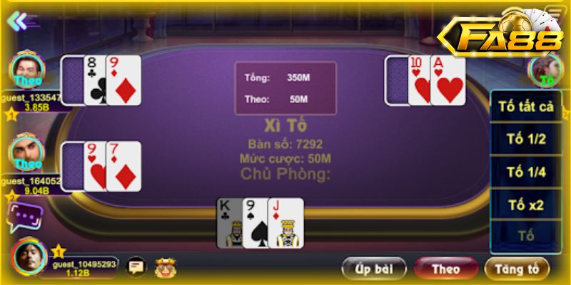 Game bài Xì tố đình đám, sở hữu lượng người chơi cực kỳ đông đảo